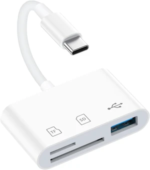SD Card Reader for iPhone 17 16 15 3 in 1 SD/Micro SD Memory Card SD Card Reader for iPhone 17 16 15 3 in 1 SD/Micro SD Memory Card