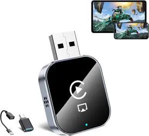 Wireless CarPlay Adapter for iPhone - 4 in 1 Airplay Mirror Link Adapter Multi-User Seamless Connection Converts Wired to Wireless CarPlay Adapter - No Latency from iOS 10+ to Screen w/USB-C Wireless CarPlay Adapter for iPhone - 4 in 1 Airplay Mirror Link Adapter Multi-User Seamless Connection Converts Wired to Wireless CarPlay Adapter - No Latency from iOS 10+ to Screen w/USB-C