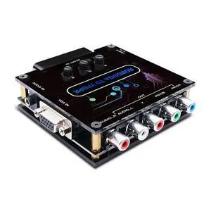 RGBS VGA SCART to YPBPR Component Converter, 480i 480p 576i 576p 720p 1080i Video Transcoding Converter Color Difference Video Converter for for for N64 RGBS VGA SCART to YPBPR Component Converter, 480i 480p 576i 576p 720p 1080i Video Transcoding Converter Color Difference Video Converter for for for N64