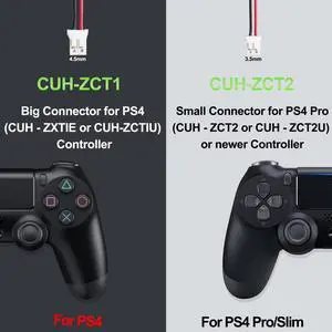 PS4 Controller Battery, 2-Pack LIP1522 Battery for Sony PlayStation 4 PS4 Slim Pro Dualshock 4 CUH-ZCT1E CUH-ZCT1H CUH-ZCT1U CUH-ZCT2 CUH-ZCT2U Controller (Big and Small Plug) PS4 Controller Battery, 2-Pack LIP1522 Battery for Sony PlayStation 4 PS4 Slim Pro Dualshock 4 CUH-ZCT1E CUH-ZCT1H CUH-ZCT1U CUH-ZCT2 CUH-ZCT2U Controller (Big and Small Plug)