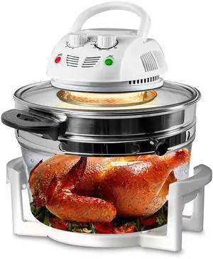 Air Fryer, Infrared Convection Oven, Halogen Oven Countertop, Healthy Cooking, Stainless Steel, 13 Quart 1200W, Prepare Quick Healthy Meals, Great for French Fries & Chips (White) Air Fryer, Infrared Convection Oven, Halogen Oven Countertop, Healthy Cooking, Stainless Steel, 13 Quart 1200W, Prepare Quick Healthy Meals, Great for French Fries & Chips (White)