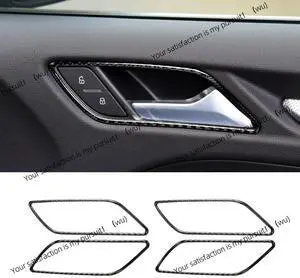 ZOCI-For Audi A3 Accessories 8V 14-19 Auto Door Bowl Handle Carbon Fiber Interior Stickers 4pcs Car Door Handle Decoration Trim ZOCI-For Audi A3 Accessories 8V 14-19 Auto Door Bowl Handle Carbon Fiber Interior Stickers 4pcs Car Door Handle Decoration Trim