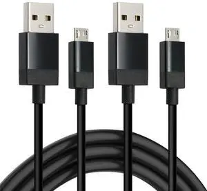 Charger Charging Cable for Xbox One Controller, Micro USB 2.0 Play Data Sync Cord for PlayStation 4, PS4 Slim/Pro Controller, Samsung Galaxy, Android Phone (2 Pack 10 Feet) Charger Charging Cable for Xbox One Controller, Micro USB 2.0 Play Data Sync Cord for PlayStation 4, PS4 Slim/Pro Controller, Samsung Galaxy, Android Phone (2 Pack 10 Feet)