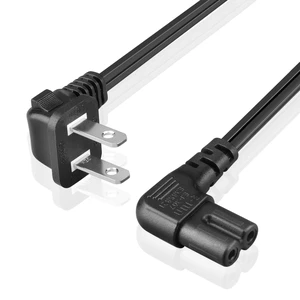 15 ft Right Angle 2-Prong C7 Power Cord for Samsung and LG TVs, Black Figure-8 Replacement Cable for Ps5, Ps4, Xbox Series X/S, Printers, Soundbars, and Other Compatible Devices 15 ft Right Angle 2-Prong C7 Power Cord for Samsung and LG TVs, Black Figure-8 Replacement Cable for Ps5, Ps4, Xbox Series X/S, Printers, Soundbars, and Other Compatible Devices