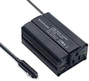 150W Power Inverter 12V DC to 110V AC Car Plug Adapter Outlet Converter with 2.4A Dual USB AC car Charger for Laptop Computer 150W Power Inverter 12V DC to 110V AC Car Plug Adapter Outlet Converter with 2.4A Dual USB AC car Charger for Laptop Computer