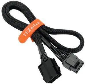 8-Pin CPU Extension Cable (2-Pack) - ATX Female to Male (4+4) Adapter Sleeved Cable for Motherboard, 20.8-inch (53cm) 8-Pin CPU Extension Cable (2-Pack) - ATX Female to Male (4+4) Adapter Sleeved Cable for Motherboard, 20.8-inch (53cm)