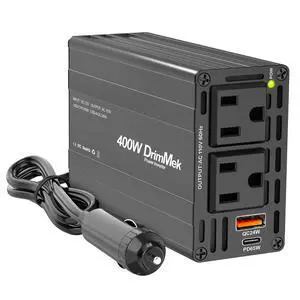 400W Car Power Inverter 12V to 110V AC24W+65W USB C, Laptop Charger | 65w Fast Charger,2 AC Output,Aluminum alloy casing 400W Car Power Inverter 12V to 110V AC24W+65W USB C, Laptop Charger | 65w Fast Charger,2 AC Output,Aluminum alloy casing