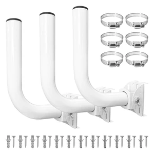 Universal Wireless Bridge Bracket Mount, 3 Pack J Pole Mounts | Adjustable Pole and Wall-Mounted Mount, for Outdoor Point to Point AP Access Point Client CPE, Outside TV Antenna Universal Wireless Bridge Bracket Mount, 3 Pack J Pole Mounts | Adjustable Pole and Wall-Mounted Mount, for Outdoor Point to Point AP Access Point Client CPE, Outside TV Antenna