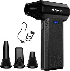 Brushless Compressed Air Duster - 110000RPM Electric Air Duster, Rechargeable 3-Speed Small Blower & PC Cleaning Kit for Computer, Keyboard, Car and House Brushless Compressed Air Duster - 110000RPM Electric Air Duster, Rechargeable 3-Speed Small Blower & PC Cleaning Kit for Computer, Keyboard, Car and House