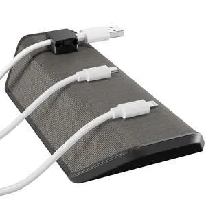 Cable Management Organizer, Cord Holder, 3 Clips, Desk, Nightstand | Weighted Base, No Installation Needed, Snaps Onto USB-C Lightning Magsafe Wires, Office Counter Accessory, Cord Organizer Cable Management Organizer, Cord Holder, 3 Clips, Desk, Nightstand | Weighted Base, No Installation Needed, Snaps Onto USB-C Lightning Magsafe Wires, Office Counter Accessory, Cord Organizer