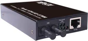 Tripp Lite Network Copper RJ45 Ethernet to Fiber ST Duplex Multimode Extender Converter, 1310nm Wavelength, Hardened Housing, 10/100 Mbps, Extend 1.2 Miles / 2 Km, 2-Year Warranty (N784-H01-STMM) Tripp Lite Network Copper RJ45 Ethernet to Fiber ST Duplex Multimode Extender Converter, 1310nm Wavelength, Hardened Housing, 10/100 Mbps, Extend 1.2 Miles / 2 Km, 2-Year Warranty (N784-H01-STMM)