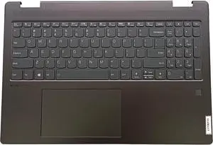 Replacement Laptop Upper Case Palmrest Backlit Keyboard Touchpad Assembly Part for Lenovo Yoga 7 16IAH7 5CB1J03962 AM2E5000P00 Slate Grey Replacement Laptop Upper Case Palmrest Backlit Keyboard Touchpad Assembly Part for Lenovo Yoga 7 16IAH7 5CB1J03962 AM2E5000P00 Slate Grey