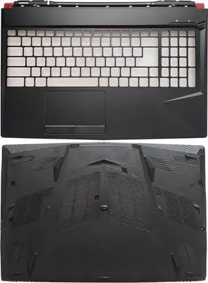 Laptop Palmrest Upper and Bottom Base Cover Case Compatible for MSI GP63VR GL63 MS-16P4 MS-16P7 Black 3076P6C223 3076P6C223TA211 3076P1D255D371 3076P6C223TA219 Laptop Palmrest Upper and Bottom Base Cover Case Compatible for MSI GP63VR GL63 MS-16P4 MS-16P7 Black 3076P6C223 3076P6C223TA211 3076P1D255D371 3076P6C223TA219