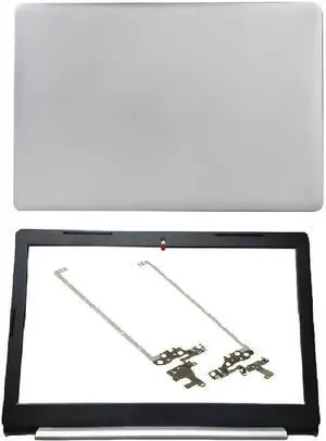 LCD Back Cover + Bezel Cover +Hinges Compatible for Inspiron 15 5570 5575 Silver LCD Back Cover + Bezel Cover +Hinges Compatible for Inspiron 15 5570 5575 Silver