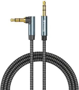 AUX Cord 6ft, 3.5mm Stereo Audio Cable 90 Degree Right Angle Nylon Braided Male to Male for Car, Headphones, Speaker, PS4/PS5, PC, Tablets - Hi-Fi Sound Portable TRS Auxiliary Cable AUX Cord 6ft, 3.5mm Stereo Audio Cable 90 Degree Right Angle Nylon Braided Male to Male for Car, Headphones, Speaker, PS4/PS5, PC, Tablets - Hi-Fi Sound Portable TRS Auxiliary Cable
