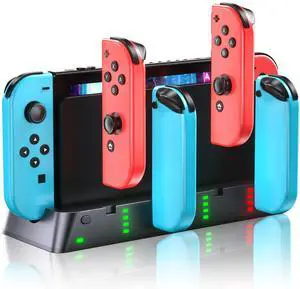 Switch Controller Charger Dock Station for PSP Gaming Console Compatible with Nintendo Switch & OLED Model Joy-con, Charging Dock Station Support to Charge 6 Joycons Switch Controller Charger Dock Station for PSP Gaming Console Compatible with Nintendo Switch & OLED Model Joy-con, Charging Dock Station Support to Charge 6 Joycons