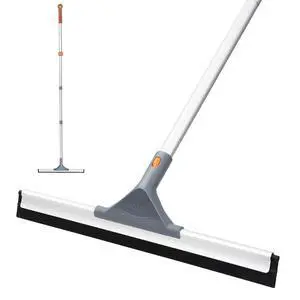 Floor Squeegee for Floor: Heavy Duty Scrubber with Extendable 60'' Aluminum Pole and Rubber Blade for Kitchen, Swimming Pool, Concrete Floors,Shower,Tiles,Garages,Windows,Glass,Pet Hair Removal Floor Squeegee for Floor: Heavy Duty Scrubber with Extendable 60'' Aluminum Pole and Rubber Blade for Kitchen, Swimming Pool, Concrete Floors,Shower,Tiles,Garages,Windows,Glass,Pet Hair Removal