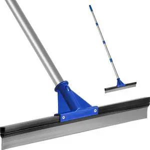 Floor Squeegee for Concrete Floor, 18" Large Heavy Duty Squeegee for Floor, Rubber Broom with 60" Long Handle for Garage Concrete Bathroom Kitchen Pool Glass Window Floor Squeegee for Concrete Floor, 18" Large Heavy Duty Squeegee for Floor, Rubber Broom with 60" Long Handle for Garage Concrete Bathroom Kitchen Pool Glass Window