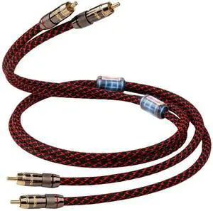6.5ft Audiophile RCA Cables Shielded for HiFi Stereo Audio 6.5ft Audiophile RCA Cables Shielded for HiFi Stereo Audio