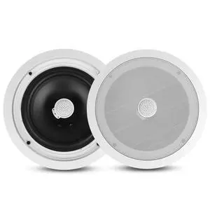 8 Ceiling Mount Speakers (Pair)- 2-Way Stereo Speaker System with Easy Install Flush Design - Directable 1 Titanium Dome Tweeter - 55Hz Freq Response for Deep Bass - 300W Peak Power,(White) 8 Ceiling Mount Speakers (Pair)- 2-Way Stereo Speaker System with Easy Install Flush Design - Directable 1 Titanium Dome Tweeter - 55Hz Freq Response for Deep Bass - 300W Peak Power,(White)