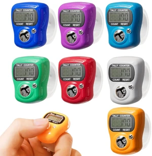 Sewery Electronic Finger Tally Counter 7-Pack, Mini LCD Digital Display Tally Counter, Handheld Counter Clicker Pitch Counter for Coaching, Knitting, Lap, Fishing, Golf and Row Sewery Electronic Finger Tally Counter 7-Pack, Mini LCD Digital Display Tally Counter, Handheld Counter Clicker Pitch Counter for Coaching, Knitting, Lap, Fishing, Golf and Row