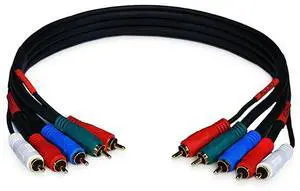 1.5ft 22AWG 5-RCA Component Video/Audio Coaxial Cable (RG-59/U) - Black 1.5ft 22AWG 5-RCA Component Video/Audio Coaxial Cable (RG-59/U) - Black