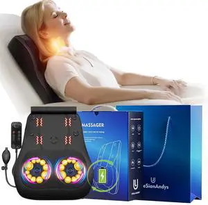 Back Massager with Heat, 20-Node 3D Shiatsu Deep Tissue Soothe Soreness, Neck & Shoulder Massager 3 Intensities, Portable Cordless Massage Pillow for Home Office Travel, Gift for Men Women Mom Dad Back Massager with Heat, 20-Node 3D Shiatsu Deep Tissue Soothe Soreness, Neck & Shoulder Massager 3 Intensities, Portable Cordless Massage Pillow for Home Office Travel, Gift for Men Women Mom Dad