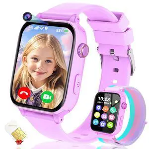 4G Kids Smart Watch GPS Tracker, Smartwatch for Kid with Video Calling, Voice Chat, Class Mode, SOS , Pedometer, Alarm, SIM Card HD Touch Screen Phone Watch Gift for 4-12 Girls Boys (Light Purple) 4G Kids Smart Watch GPS Tracker, Smartwatch for Kid with Video Calling, Voice Chat, Class Mode, SOS , Pedometer, Alarm, SIM Card HD Touch Screen Phone Watch Gift for 4-12 Girls Boys (Light Purple)