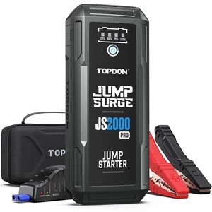 JS2000Pro Jump Starter, 2000A, Boost Mode, 8L Gas/6L Diesel Engines | Up to 40 Jump Starts, 300-Lumen LED Flashlight, 10 Safety Protections,Portable Power Bank, EVA Carrying Case JS2000Pro Jump Starter, 2000A, Boost Mode, 8L Gas/6L Diesel Engines | Up to 40 Jump Starts, 300-Lumen LED Flashlight, 10 Safety Protections,Portable Power Bank, EVA Carrying Case