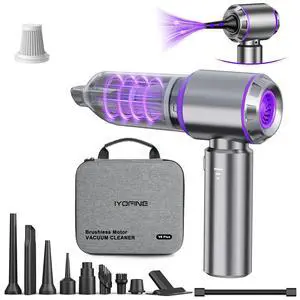 Vacuum/Air Duster 80,000RPM Super Power Mini Car Vacuum Cleaner 4-in-1 air Blower Gun Air Duster & Air Blower & Pump Hand Electric air Duster Handheld dust Blower Blower Cordless (Purple) Vacuum/Air Duster 80,000RPM Super Power Mini Car Vacuum Cleaner 4-in-1 air Blower Gun Air Duster & Air Blower & Pump Hand Electric air Duster Handheld dust Blower Blower Cordless (Purple)