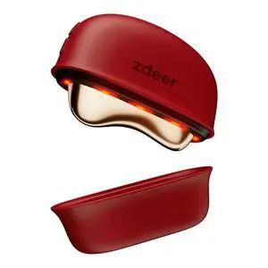 Brass Heated Electric Gua Sha Facial Sculpting Tool with Vibration, Women's Facial Massager, LED Red Light Therapy for Neck & Face, Skin Firming Device, Premium Birthday Gift for Women, Red Brass Heated Electric Gua Sha Facial Sculpting Tool with Vibration, Women's Facial Massager, LED Red Light Therapy for Neck & Face, Skin Firming Device, Premium Birthday Gift for Women, Red