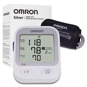 Silver Blood Pressure Monitor & Upper Arm Blood Pressure Cuff Silver Blood Pressure Monitor & Upper Arm Blood Pressure Cuff