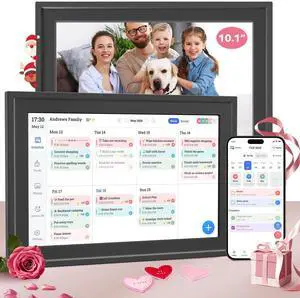 Digital Calendar 10.1IN Electronic Smart Calendars and Chore Chart with Interactive Touch Screen Sync with Phone by App for Family Planner Wall & Desk Mountable Great Gift for Organizing 2026 (Black) Digital Calendar 10.1IN Electronic Smart Calendars and Chore Chart with Interactive Touch Screen Sync with Phone by App for Family Planner Wall & Desk Mountable Great Gift for Organizing 2026 (Black)