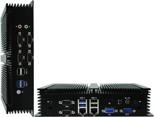 Fanless Industrial PC,Powerful Mini PC,Core i5-4278U CPU,8GB RAM,256GB SSD,6xRS232 COM,1xVGA,1xHD,2xRJ45 LAN,4xUSB 3.0,4xUSB 2.0,Dual WiFi,Bluetooth Metal Case, Windows 10 Pro Fanless PC