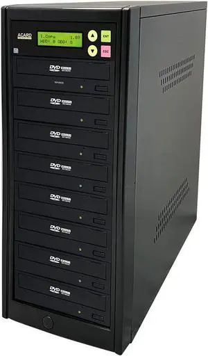 1 to 7 24X Burner CD DVD Duplicator Standalone Tower Using ACARDs Native SATA Controller Technology 1 to 7 24X Burner CD DVD Duplicator Standalone Tower Using ACARDs Native SATA Controller Technology