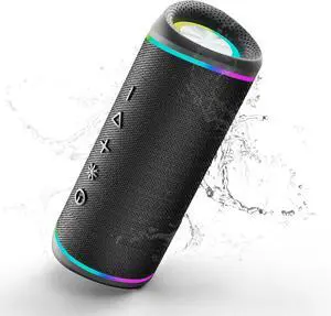 Bluetooth Speaker with HD Sound, Portable Wireless, IPX5 Waterproof, Up to 20H Playtime, TWS Pairing, Bluetooth 5.3, for Home, Party, Beach, Outdoor, Electronic Gadgets, Birthday Gift (Black) Bluetooth Speaker with HD Sound, Portable Wireless, IPX5 Waterproof, Up to 20H Playtime, TWS Pairing, Bluetooth 5.3, for Home, Party, Beach, Outdoor, Electronic Gadgets, Birthday Gift (Black)