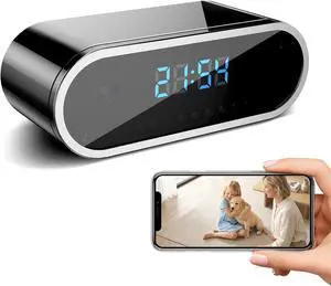 Wireless WiFi Indoor Security Camera with Clock for Home with App Control, Motion Detection, 150° Outdoor Camera with Night Vision & Loop Recording for Office/Shop/Pet/Garage,User-Friendly Wireless WiFi Indoor Security Camera with Clock for Home with App Control, Motion Detection, 150° Outdoor Camera with Night Vision & Loop Recording for Office/Shop/Pet/Garage,User-Friendly