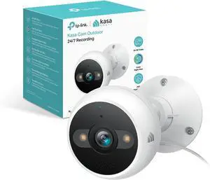 Kasa 2K+ Outdoor Wired Security Camera - Person/Motion Detection, 24/7 Recording, 2-Way Audio, Siren, Starlight Color Night Vision, Subscription-Free Local Storage or Optional Cloud, KC420WS Kasa 2K+ Outdoor Wired Security Camera - Person/Motion Detection, 24/7 Recording, 2-Way Audio, Siren, Starlight Color Night Vision, Subscription-Free Local Storage or Optional Cloud, KC420WS