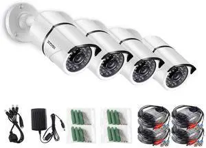 ZOSI 4 Pack 1080P 2.0MP Outdoor Indoor 3.6mm 36PCS Infrared IR Lens Day Night CCTV IR Cut Surveillance Security Camera Compatible for TVI DVR ZOSI 4 Pack 1080P 2.0MP Outdoor Indoor 3.6mm 36PCS Infrared IR Lens Day Night CCTV IR Cut Surveillance Security Camera Compatible for TVI DVR