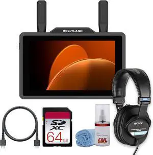 Hollyland Pyro 5 Wireless Video Transmitter and Receiver with 5.5 Inch 1080p Touchscreen, 1312 ft Bundle with Stereo Headphones and More (Bundle) Hollyland Pyro 5 Wireless Video Transmitter and Receiver with 5.5 Inch 1080p Touchscreen, 1312 ft Bundle with Stereo Headphones and More (Bundle)