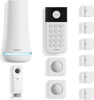 11 Piece Wireless Home Security System Gen 3 with Indoor HD Camera, Optional 24/7 Professional Monitoring, No Contract, Alexa & Google Assistant Compatible, White 11 Piece Wireless Home Security System Gen 3 with Indoor HD Camera, Optional 24/7 Professional Monitoring, No Contract, Alexa & Google Assistant Compatible, White