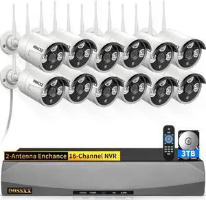 (2-Antennas for Wi-Fi Enhanced) Outdoor Wireless Security Camera System Video Surveillance Cameras DVR Recorder System (2-Antennas for Wi-Fi Enhanced) Outdoor Wireless Security Camera System Video Surveillance Cameras DVR Recorder System