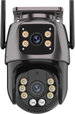 Three Lens Three Screen IP 12MP Camera WiFi External Dual Lens Auto Track Security PTZ 8MP HD Camera Video Surveillance(US Plug,8MP NO Card) Three Lens Three Screen IP 12MP Camera WiFi External Dual Lens Auto Track Security PTZ 8MP HD Camera Video Surveillance(US Plug,8MP NO Card)
