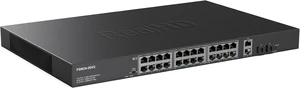 24 Port Full Gigabit PoE Switch with 2 Uplink Gigabit Port & 2 SFP Port, 24 Port PoE+ Network Switch, Total Budget 400W, 48V Standard POE, 802.3af/at Compliant, Unmanaged Plug and Play, Rack Mount 24 Port Full Gigabit PoE Switch with 2 Uplink Gigabit Port & 2 SFP Port, 24 Port PoE+ Network Switch, Total Budget 400W, 48V Standard POE, 802.3af/at Compliant, Unmanaged Plug and Play, Rack Mount