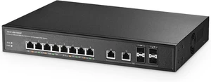 14 Port 10G Switch, 8x2.5G, 2x10G RJ45, 4x10G SFP+, Metal Unmanaged Binardat Ethernet Switch, Desktop 14 Port 10G Switch, 8x2.5G, 2x10G RJ45, 4x10G SFP+, Metal Unmanaged Binardat Ethernet Switch, Desktop