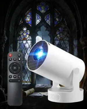 Projector Window Scene Projector, Mini Projector with Wifi and Bluetooth, 4k Projector, Auto Keystone, Low Latency & 180° Rotation Projector for Bedroom Projector Window Scene Projector, Mini Projector with Wifi and Bluetooth, 4k Projector, Auto Keystone, Low Latency & 180° Rotation Projector for Bedroom