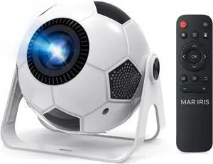 Soccer Projector with Built-in Apps, 360° Rotating Design, 1080P Supported Smart Projector with WiFi & Bluetooth for Soccer Game Nights, Family Entertainment & Kids Room Soccer Projector with Built-in Apps, 360° Rotating Design, 1080P Supported Smart Projector with WiFi & Bluetooth for Soccer Game Nights, Family Entertainment & Kids Room