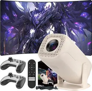 U5 Game Projector with Wireless Controller, Android 14 Mini Projector with Wifi&Bluetooth,Portable Projectors 200 lumen&1280*720P Support, Ideal for Home Theater/Gaming/Camping&Outdoor (White) U5 Game Projector with Wireless Controller, Android 14 Mini Projector with Wifi&Bluetooth,Portable Projectors 200 lumen&1280*720P Support, Ideal for Home Theater/Gaming/Camping&Outdoor (White)