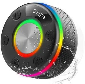 Bluetooth Speaker, Shower Speaker, IP7 Waterproof Portable Speakers Bluetooth 5.4 with HD Sound, RGB Light/LED Display/Hands-Free Call/Suction Cup Perfect for Bathroom Sing-Along Stocking Stuffers Bluetooth Speaker, Shower Speaker, IP7 Waterproof Portable Speakers Bluetooth 5.4 with HD Sound, RGB Light/LED Display/Hands-Free Call/Suction Cup Perfect for Bathroom Sing-Along Stocking Stuffers
