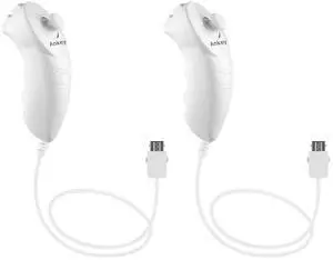 2Packs Nunchuck Controller Remote Replacement for Nintendo Nunchuk Wii Wii U Console White 2Packs Nunchuck Controller Remote Replacement for Nintendo Nunchuk Wii Wii U Console White